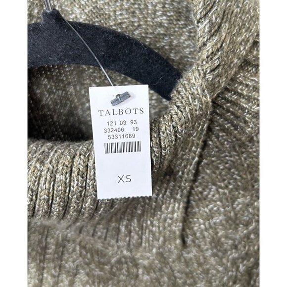 Talbots Green Turtleneck Long Sleeve Sweater 100% Cotton Size XSmall NWT - Picture 8 of 9